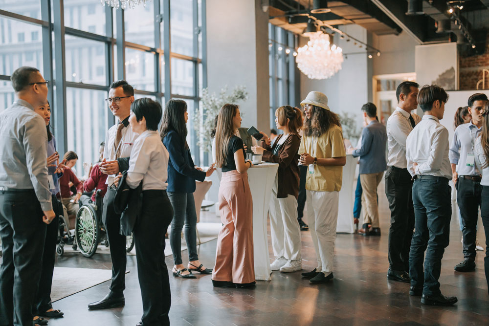 Networking meeting at a hotel